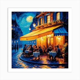 Cafe Terrace At Night, Van Gogh (1) 1 Art Print