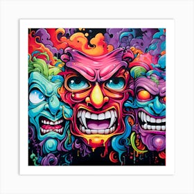 Grotesque Trio Art Print