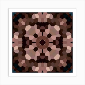 Brown Mosaic Pattern 1 Art Print