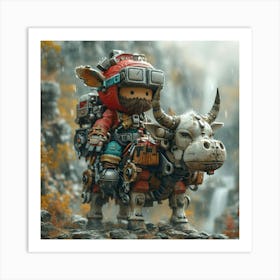 Robot Cowboy Art Print