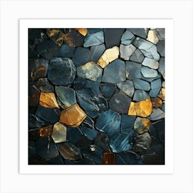 Abstract Stone Wall 1 Art Print