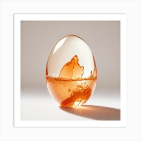 Egg In Water Art Print