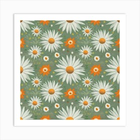 Daisy Pattern Art Print