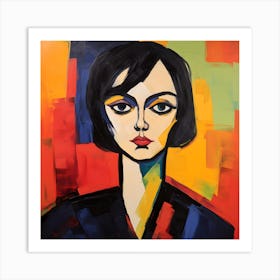 Abstract Portrait Of A Woman 7 Art Print