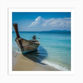 Old Boat On The Beach Art Print