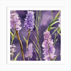 Lavender Flowers 1 Art Print