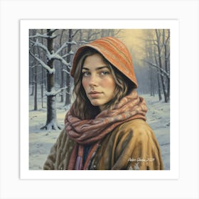 Snow Portrait By Peterghetu 2024 Art Print