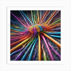 Colorful Brain 47 Art Print