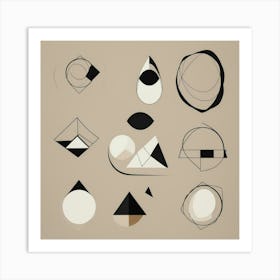 Abstract Geometric Shapes Wall Art 1 Art Print