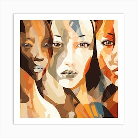 Three Women 1 Art Print