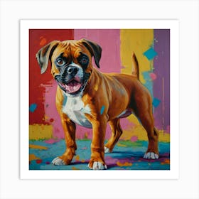 Boxer Puppy Art Print