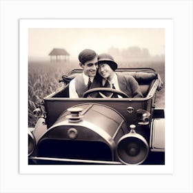 Dating Automotive Style-1928 ~Reimagined 2 Art Print