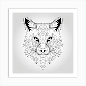 Geometric Fox Head Art Print