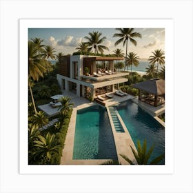 Villa In The Caribbean Art Print