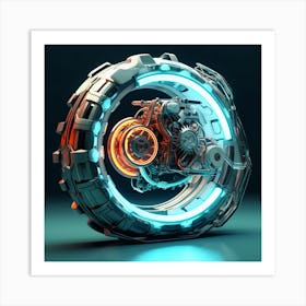 Futuristic Wheel Art Print