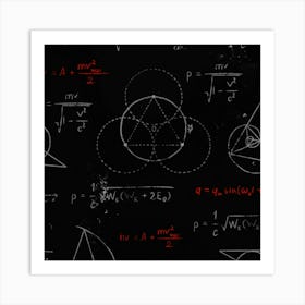 Math Board Circuit Circuits Computer Shield Tech Technology Art Print