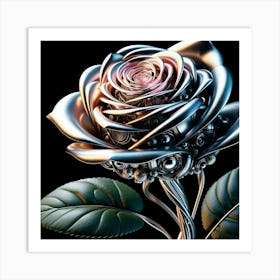 Robot Rose 2 Art Print