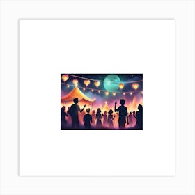 People At the Festival Art Print