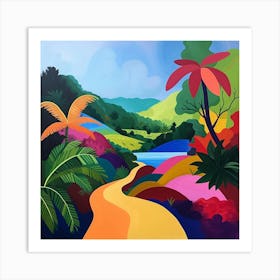 Abstract Travel Collection Jamaica 1 Art Print