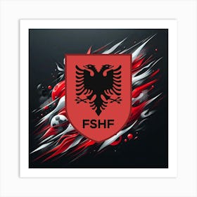 Albania National Football Team Logo Wall Art 18 Art Print