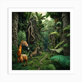 Jungle Animals Art Print