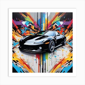Black Sports Car 2 Art Print