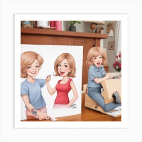 Caricature Portrait Art Print