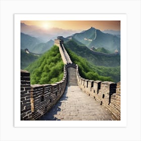 15763 The Iconic Great Wall Of China, Stretching Along T Xl 1024 V1 0 Art Print