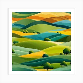 Landscape Painting 121 Art Print