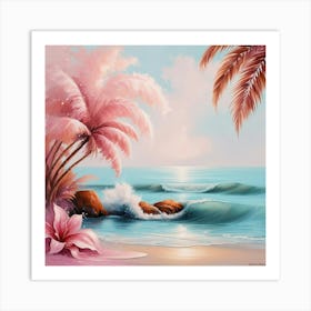 Leonardo Phoenix Imagine A Serene Tropical Beach That Has Been Deserted Art Print