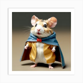 Hamster In Cape 1 Art Print