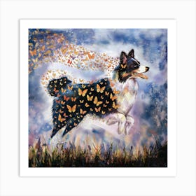 Butterfly Dog 4 Art Print