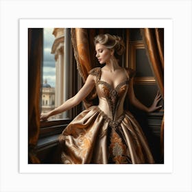 Victorian Ball Gown Art Print