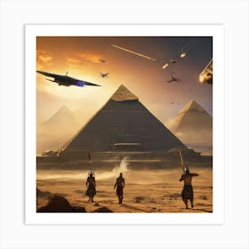 Hittite Warriors Watch Nimrod Drones Art Print