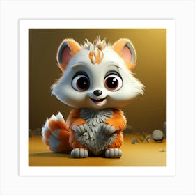 Cartoon Fox 1 Art Print