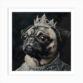 Regal Pug 3 Art Print