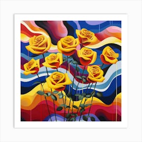 Yellow Roses 4 Art Print