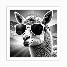 Llama In Sunglasses 6 Art Print