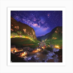 Night In The Valley Art Print