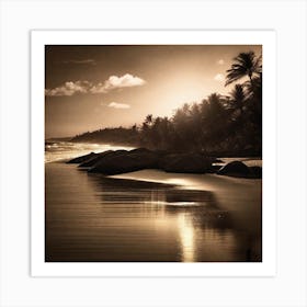 Sunset On The Beach 798 Art Print