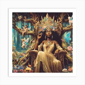 Queen Of The Forest by dee Art Print