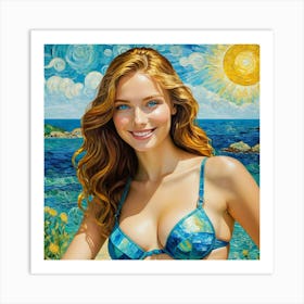 Girl In A Bikini yuj Art Print