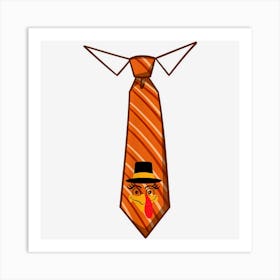 Funny Thanksgiving Tie Turkey Men Boys Kids Toddler Art Print