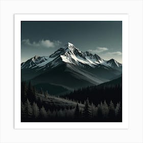 Snowy Mountains Art Print