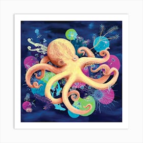 Octopus Party Art Print