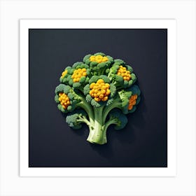 Florets Of Broccoli 33 Art Print