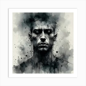 Frightened Man Art Print