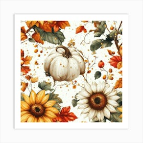 Fall pumpkin Art Print