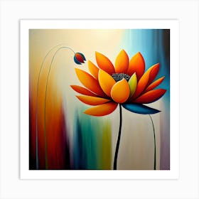 Lotus Flower Painting 1 Art Print