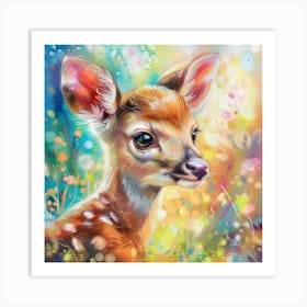 Fawn painting 5 Art Print